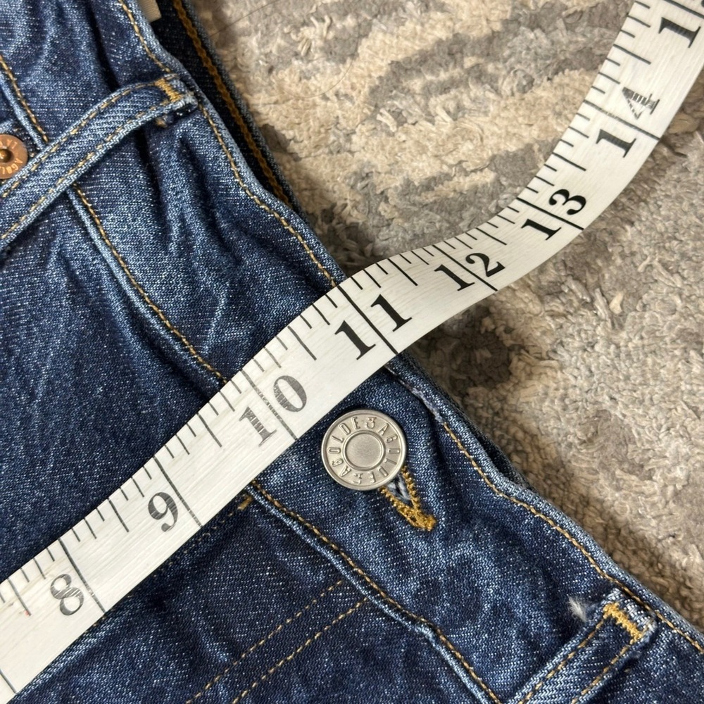 AGOLDE Riley Long High Rise Straight Jeans 27 Dark Blue Button Fly A9090B-1255 - Picture 10 of 11